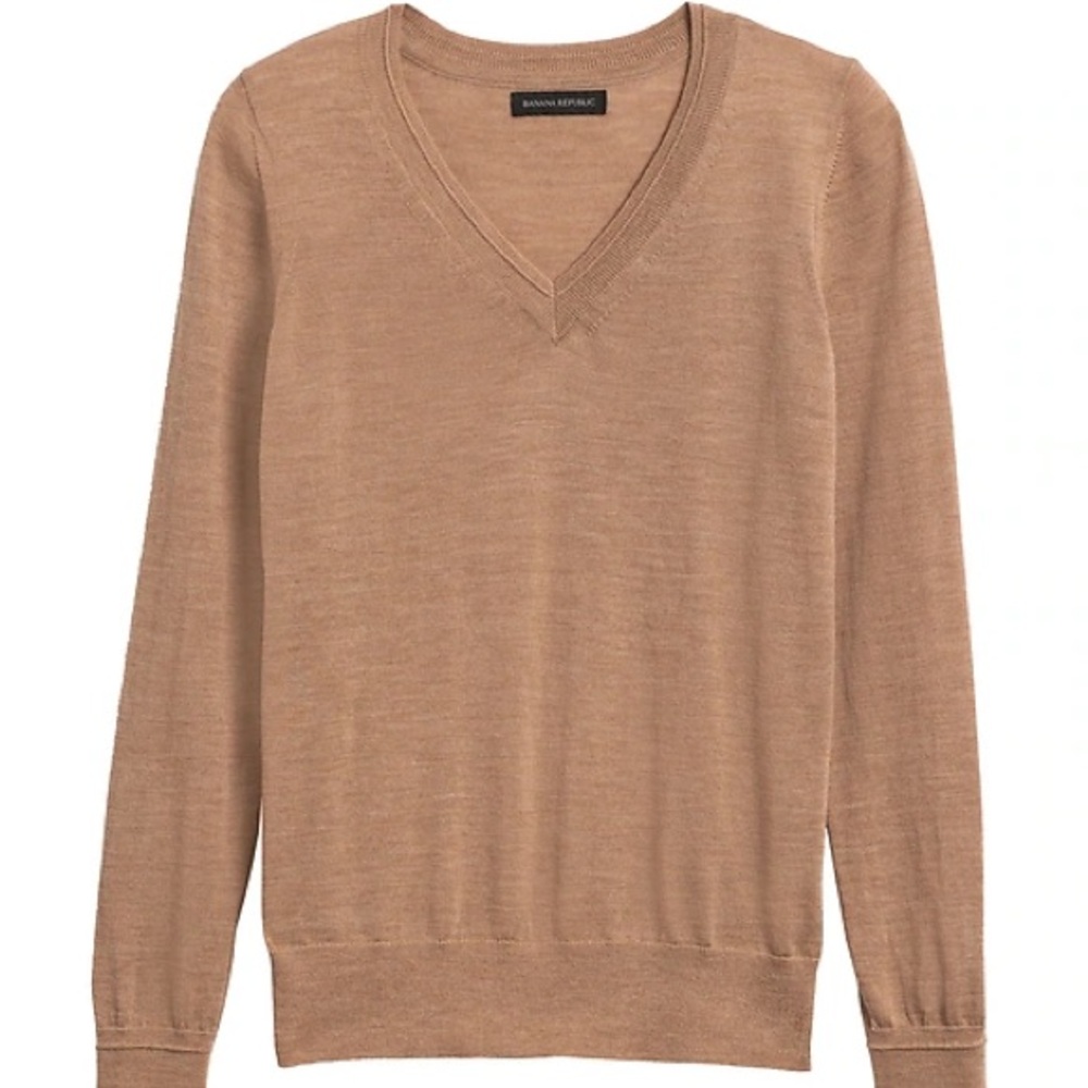 Banana Republic Washable Wool V-Neck Sweater